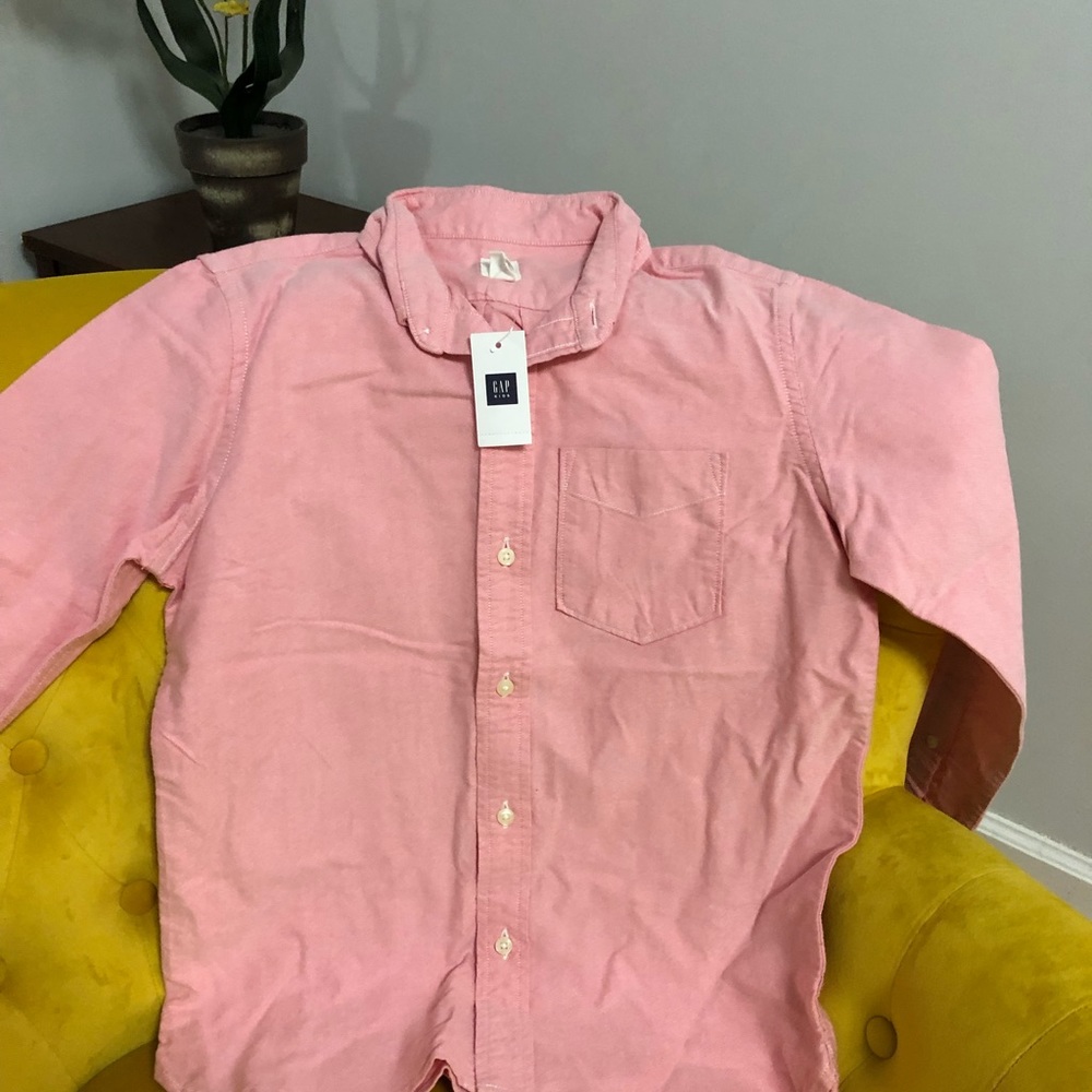 Gap Kids Boys Cotton Button Down Oxford Dress Shirt